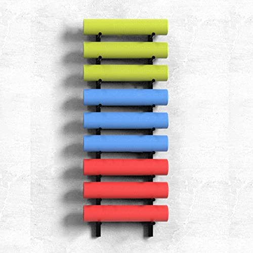 DAKAJA Yogamattenhalter Wandhalterung für Yogamatten, Schwarze Yogamatten-Aufbewahrungsregale Zur Aufbewahrung von Yoga-Nackenrollen/Übungsmatten/Pilatesmatten, Gym Decor Foam Roller Stand