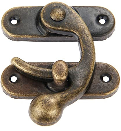 XTYPE Serratura in Metallo Antico Scatola Decorativa Chiusure Borsa Artigianale in Pelle Regalo per Gioielli Scatola di Legno per Vino Gancio con Chiusura a Scatto con Viti