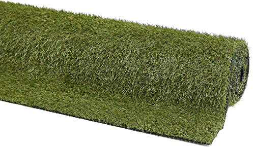 andiamo Kunstrasen Chill wetterfester Rasenteppich besonders strapzierfähig und pflegeleicht Florhöhe 18mm 133 x 300 cm grün