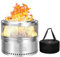 Onlyfire Brasero sin Humos Leña con Agujeros, Camping Portátil de Acero Inoxidable para Hogueras Al Aire Libre con Bolsa de Transporte para Camping, Barbacoa, Patio, Fiesta en El Jardín y Playa,⌀50 cm