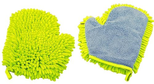 Unger – Waschhandschuh und Putzhandschuh aus Mikrofaser für universelle Reinigung und Entstaubung, saugstarkes Händehandtuch von professioneller Qualität, vielseitiges Haushaltszubehör, 2 Stück