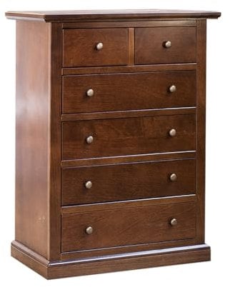 Vicentini arreda CASSETTIERA SETTIMINO IN LEGNO 4 + 2 CASSETTI NOCE SCURO ARTE POVERA ANTE LISCIE