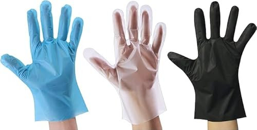 CarePrime TPE Handschuhe Einmalhandschuhe | Puderfrei | Latexfrei | Unsteril | 2000 Stück (Blau, L)