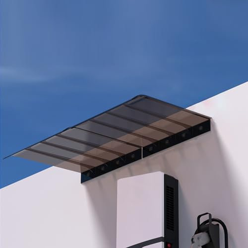 Marquesina para Puertas de Moderno,Tejadillo de Protección de PC,Tejadillo Puerta,Toldo Cubierta,Marquesina Arqueada de Protección Contra Sol y Lluvia,para Exteriores (50x90cm/20x35)
