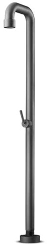 JEE-O soho shower 01 | Edelstahl Gartendusche mit ANTI-FROST-SYSTEM | Minimalistisches Industrial Design | Hammerschlaglackierung schwarz matt | Joystick-Mischhahn | Duschkopf 11 cm | Höhe 230 cm