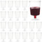 MATANA 100 Clear Hard Plastic Wine Glasses (160ml) - One Piece - Sturdy & Reusable Wine Cups for Cocktails, Dessert - Ideal for Birthdays, Weddings, Christmas, BBQ, Picnic, Parties