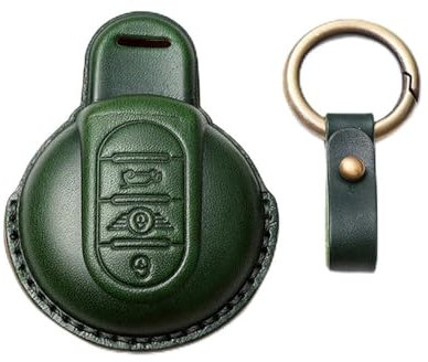 Ysbxitu 3-Tasten-Fernbedienung mit Schlüsselanhänger, passend für BMW Mini Cooper S Cooper SD Cooper D Cooper One Cabrio Clubman Works Countryman F54 F55 F56 F57 F60, Schlüsselhülle,Grün