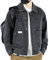 KALUNYA Langarm Jacke Herren Jugend Mode Vintage Jeansjacke Herren Casual Jacke Herren Einfarbig Jacke Herren Trend Gutaussehend Jeansweste Herren E-Black 5XL