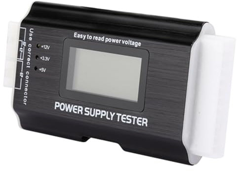 Power Supply Tester, 20/24Pin ATX SATA PSU Tester Pc Power Supply Tester Computer Power Supply Tester LCD Display Aluminum Alloy Support