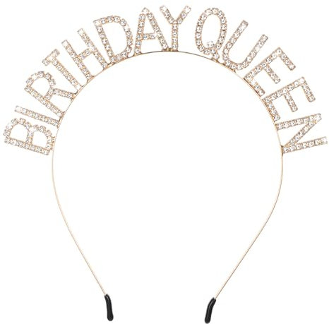 Sibba Serre-Tête Doré à Paillettes pour Fête d'Anniversaire Accessoires pour Cheveux Brillants Couronnes d'Anniversaire pour Femmes et Filles Décorations de Fête de Noël Cadeaux pour Prendre