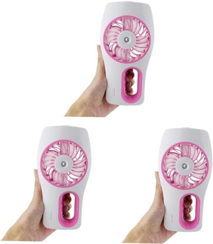 3 pièces Mini humidificateur ventilateur de brumisation Portable Rechargeable Usb Mini ventilateur de brumisation humidificateur ventilateur de climatisation ventilateur d'humidification refroidisseur