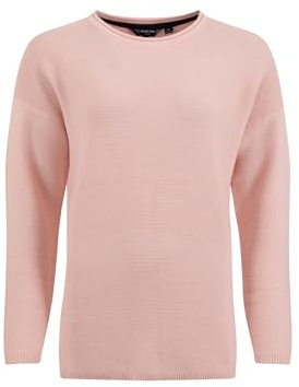 Weird Fish Dalla Knitted Crew Neck Jumper Pink Size 14. (Jumper/Sweater/Fleece)