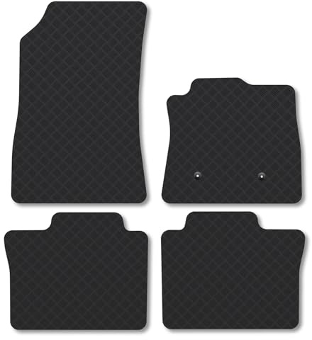 Renault Rafale (2024+) Heavy Duty Thick Rubber Car Mats Accessories Tailored Fit Front Rear Set Compatible Accessory Waterproof Durable Non-Slip 5mm Full Coverage Protection with Clips