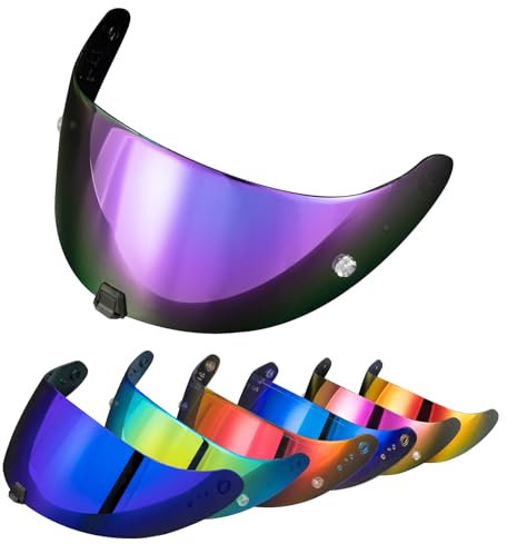 PSLER Visiera per Exo R420(NON compatibile con R520) - Visiera Colorata Accessori per Casco da Moto Ricambio(Viola Intenso)
