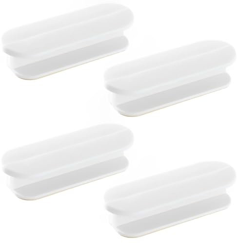 Keratobleem 4 Stück Balkontürgriff Kleben, Griff Balkontür Außen, Mühelos Selbstklebende Türgriffe,Balkontürgriff Außen Zum Kleben, Schrankgriffe,Balkongriff, Kunststoff Möbelgriff, Weiß