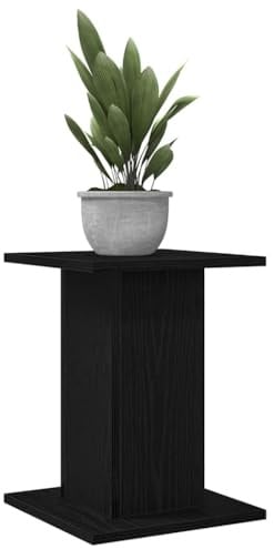 vidaXL Pflanzenständer 2 STK. Schwarz Eichen-Optik 30 x 30 x 40 cm | Schlanker, minimalistischer Look, der in jedes Zimmer passt, Aus strapazierfähigem Holz gefertigt, Optimal,