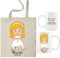 ELISA BOTELLA Pack taza comunion + bolsa de tela mi primera comunion, Detalles comunion para invitados, regalos comunion niña, (RUBIA - PACK COMUNION PERSONALIZADO)