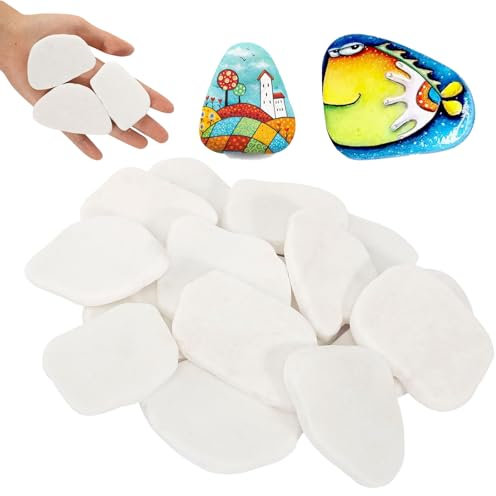 15 Stück Kieselsteine Zum Bemalen, Flache Steine Zum Bemalen 3-8 cm, Natürliche Flusssteine Für DIY-Projekte, Kunst Und Dekoration, Ideal Für Kinder Und Künstler