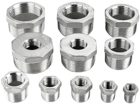 304 Stainless Steel M/F,G1,1/4,1/2 3/8 DN20, Male To Female Stainless Steel Coupler Adapter Fitting Transfer Joint Fittings(1-1l2 to 1)