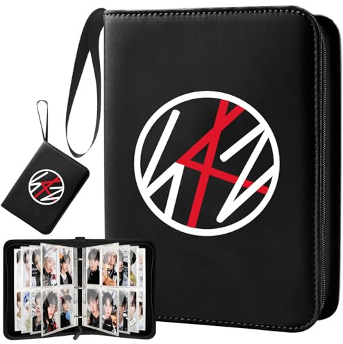 SKZ Schwarz Photocard Binder, Stray Photocards Holder, Stray Sammelkarten Album 400 Taschen, Kpop Merch Geschenke für STAY