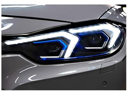 Autoscheinwerfer kompatibel for BMW 3er F30 F35 2013–2018, Upgrade auf volle Rücklicht-/Scheinwerfer-Tagfahrlicht-Frontlichtbaugruppe(Original Xenon)