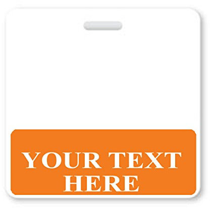 Custom bedruckt Horizontal ID Badge Buddy Paket mit sechs durch Specialist ID Orange
