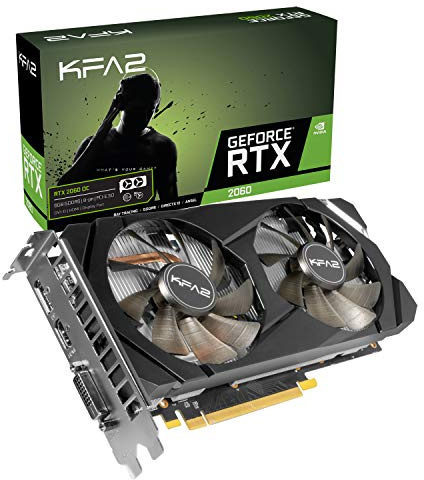 KFA2 26NRL7HPX7OK nVidia GeForce RTX 2060 OC 6GB 256-bit GDDR6 PCIe Grafikkarte, schwarz