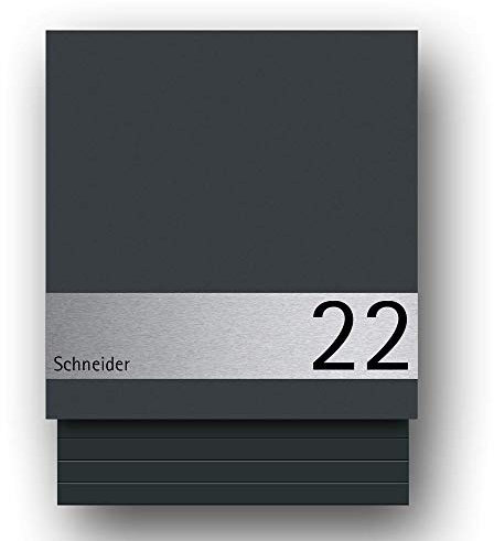 Briefkasten Edelstahl B1 Light Shield (Anschlag rechts)