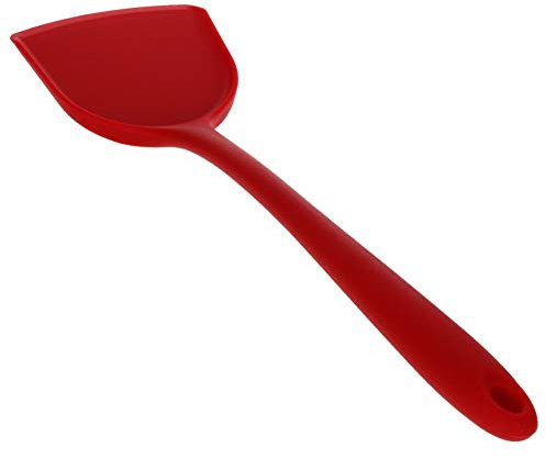 Utoolmart Silicone Spatula Flexible Non-Stick Kitchen and Good Grips Non-Scratch Heat Resistant Spatula Versatile for Cooking Baking and Mixing Red 1pcs
