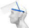 Urhome Gesichtsschutz aus Kunststoff - Gesichtsschutzmaske Gesichtsvisier Schutzmaske Visier Face Shield | 10 x Visier + Halter in Blau