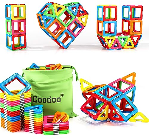 Upgraded Magnetic Blocks Tough Tiles STEM Toys for 3+ Year Old Boys & Girls