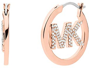 Michael Kors Women's Silver, Rose Gold and Gold Hoop Earrings, 0.70 Length, Brass, No Gemstone., 0.70 Length, Brass, No gemstone.