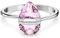 Swarovski Lucent Armreif, Edelstahl Damenarmreif mit Rosafarbenem Swarovski Kristall