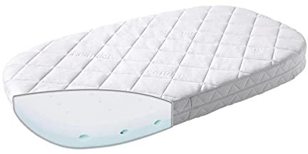 Leander Original Comfort Kaltschaummatratze für Leander Classic Babybett, 116 cm x 66 cm x 9 cm, Weiß, Mittel, Polyester-Lyocell (TENCEL)-Mischung, Kaltschaum, Babymatratze