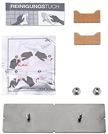 KEUCO Klebe-Set Typ 4 für Duschkörbe Edition 11 und Feuchtpapierbox Elegance, Kleben statt Bohren, Badezimmer oder Gäste-WC