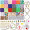 NORSHY Bunte Mini Polymer-Clay Perlen Set - 4918 Stück Perlen zum Auffädeln Flache Runde Spacer Buchstaben Nazar Perlen, für Ohrring Armbänder Halskette Schmuck Kreativ Geschenk DIY Erwachsenes Kind