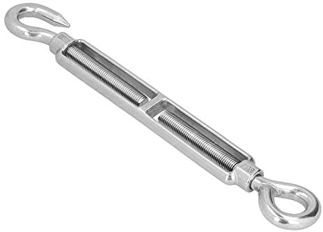 Drahtseilspanner 304 Edelstahl M16 Einstellbare Spannschlossschraube Haken Rigging Zubehör Offener Blumenkorb für Bündeln und Befestigen von Stahldrahtseilen