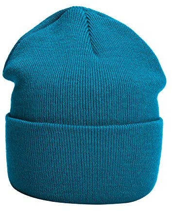 MASADA Damen und Herren Beanie Winter-Mütze - Azurblau