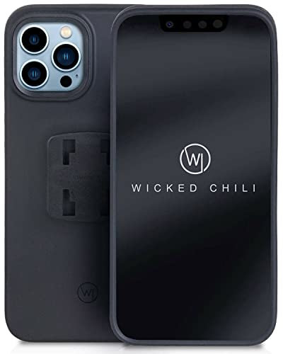 Wicked Chili QuickMOUNT Case kompatibel iPhone 13 und iPhone 13 Pro (6,1 Zoll) Handyhülle für QuickMOUNT 3.0 Fahrrad Halterung, schwarz