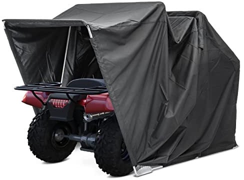 Garage Pliable Compatible avec Moto, Quad + ATV Housse Tente Universel XXXL Noir