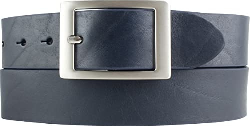 BELTINGER Jeansgürtel aus Vollrindleder 4 cm | Jeans-Gürtel für Damen Herren 40mm | Leder-Gürtel mit Doppel-Schließe