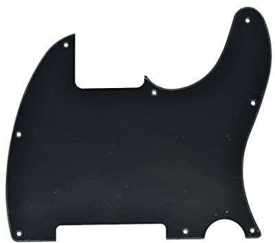 KAISH Tele Blank Gitarre Pickguard Tele Pick Guard Kratzplatte für Telecaster Esquire Mattschwarz 1-lagig