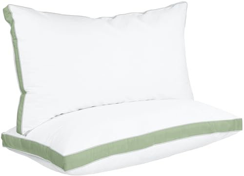 Utopia Bedding Bettkissen zum Schlafen, King-Size, Salbei, 2er-Set, kühlende Hotelqualität, Zwickelkissen für Rücken-, Bauch- oder Seitenschläfer