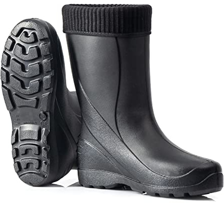 CLIMBR Leichte Gefütterte Gummistiefel Thermo Damen EVA Gr 36-42 mit Futter | Warme Stiefel für den Winter mit Futter für nasses und kaltes Wetter