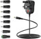 Zolt 24W Universal Power Adapter AC DC 3V 4.5V 5V 6V 7.5V 9V 12V Power Supply Transformer Adaptor with 8 DC Plugs for Electronics, 2A Max.