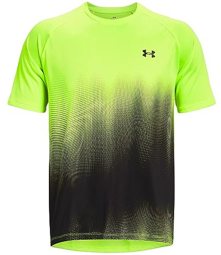 Under Armour Mens Short-Sleeves Ua Tech Fade Ss, Lime Surge, 1377053-369, MD