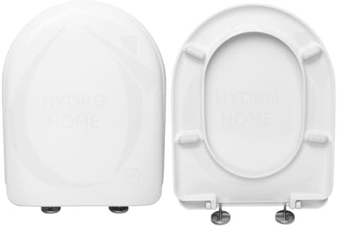 HYDRO HOME WC-Sitz Bellavista Stylo kompatibel, WC-Sitz aus Duroplast mit verstellbaren Scharnieren, WC-Sitz, Farbe Weiß, hergestellt in Italien