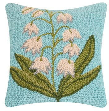 Peking Handicraft - Lily Valley Hook Pillow 10x10 - 30RN123C10SQ