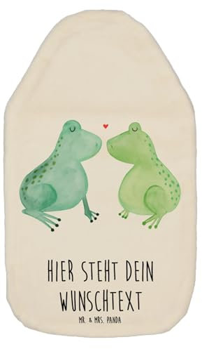 Mr. & Mrs. Panda Personalisierte Wärmflasche Frosch Liebe - Personalisierte Geschenke, Paar, Frösche, Ehefrau, Kinder Wärmflasche mit Namen, Geschenk