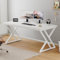 LVB Schreibtische, Computertisch, Latop-Tisch, Industrie Design, Studiertisch, für Studium, Büro, Schlafzimmer, 140 x 60 x 75.5 cm, Weiß